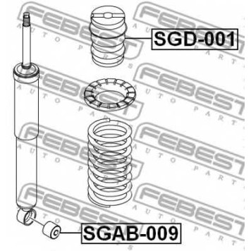 Амортизатор задний <b>FEBEST SGD-001</b>-1