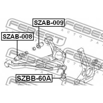 Подвеска рычага независимой подвески колеса FEBEST SZAB-009-1