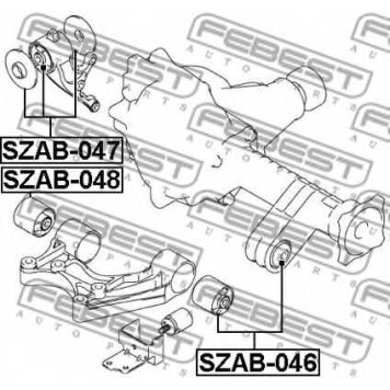 Опора, дифференциал FEBEST SZAB-048-1