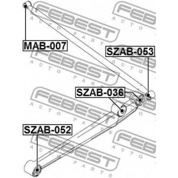 Подвеска рычага независимой подвески колеса FEBEST SZAB-052