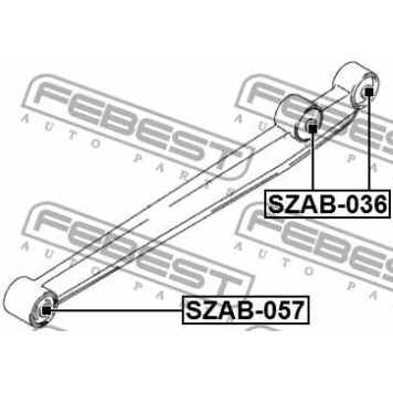 Сайлентблок задн подвески SUZUKI IGNIS RG413/RG415 2003-2008 <b>FEBEST SZAB-057</b>-2