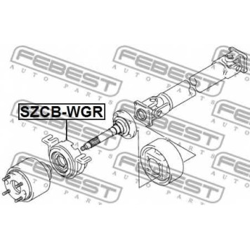Подшипник, промежуточный подшипник карданного вала FEBEST SZCB-WGR