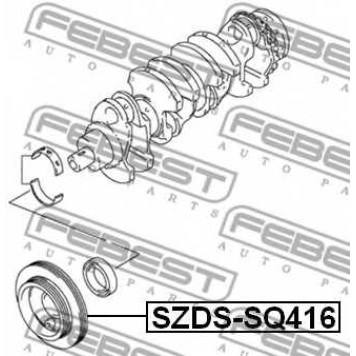 Ременный шкив коленвала FEBEST SZDS-SQ416-1