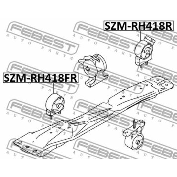 Опора двигателя задняя SUZUKI LIANA, BALENO <b>FEBEST SZM-RH418R</b>-2