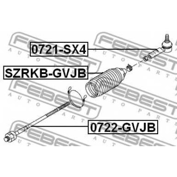 Пыльник рулевого управления FEBEST SZRKB-GVJB-1
