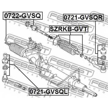 Пыльник рулевого управления FEBEST SZRKB-GVT