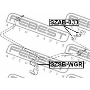 Опора переднего амортизатора FEBEST SZSB-WGR-1