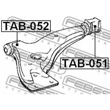 Сайлентблок задний переднего рычага FEBEST TAB-051-1