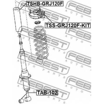 Дистанционная труба, амортизатор FEBEST TAB-102