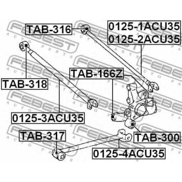 Втулка рычага колесной подвески FEBEST TAB-166Z