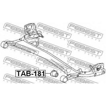 Втулка балки моста FEBEST TAB-181