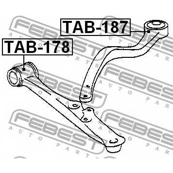 Подвеска рычага независимой подвески колеса FEBEST TAB-187