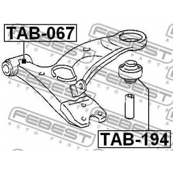 Подвеска рычага независимой подвески колеса FEBEST TAB-194-1