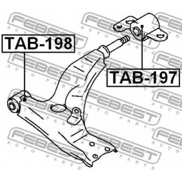 Подвеска рычага независимой подвески колеса FEBEST TAB-197