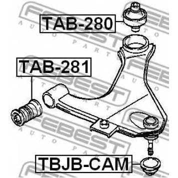 Подвеска рычага независимой подвески колеса FEBEST TAB-281-1