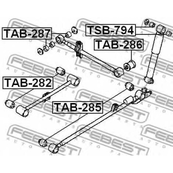 Подвеска рычага независимой подвески колеса FEBEST TAB-285-1