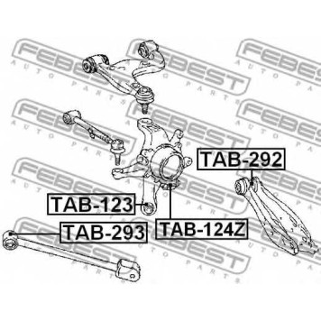 Подвеска рычага независимой подвески колеса FEBEST TAB-292