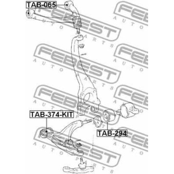 Подвеска рычага независимой подвески колеса FEBEST TAB-294