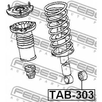 Втулка, амортизатор FEBEST TAB-303