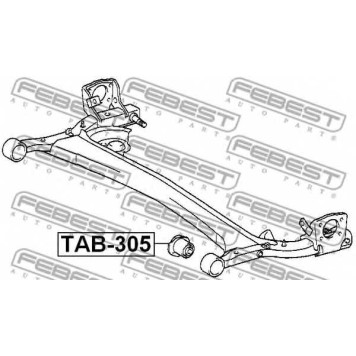 Втулка балки моста FEBEST TAB-305-1