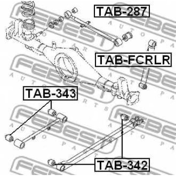 Подвеска рычага независимой подвески колеса FEBEST TAB-343