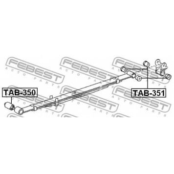 Втулка листовой рессоры FEBEST TAB-350