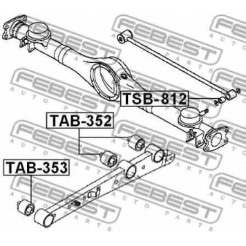 Подвеска рычага независимой подвески колеса FEBEST TAB-353