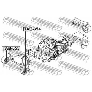 Опора, дифференциал FEBEST TAB-355