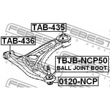 Подвеска рычага независимой подвески колеса FEBEST TAB-435
