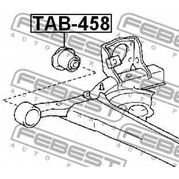 Втулка балки моста FEBEST TAB-458
