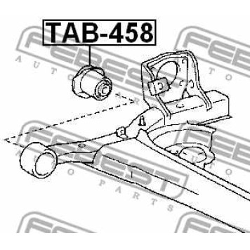 Втулка балки моста FEBEST TAB-458-2