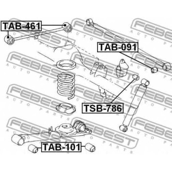 Подвеска рычага независимой подвески колеса FEBEST TAB-461-1