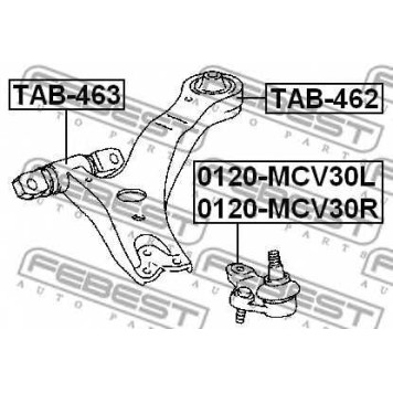Подвеска рычага независимой подвески колеса FEBEST TAB-462