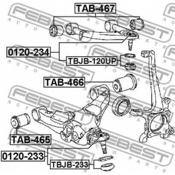 Подвеска рычага независимой подвески колеса FEBEST TAB-466