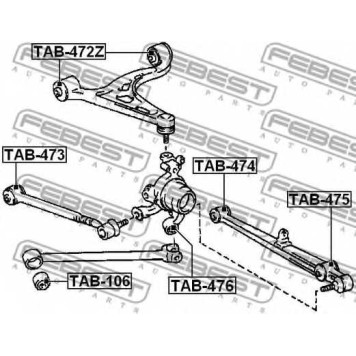 Подвеска рычага независимой подвески колеса FEBEST TAB-473