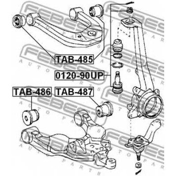 Подвеска рычага независимой подвески колеса FEBEST TAB-486-1