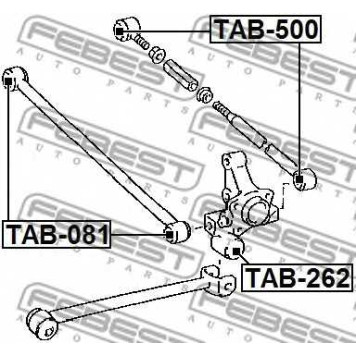 Подвеска рычага независимой подвески колеса FEBEST TAB-500