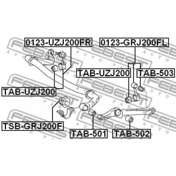 Подвеска рычага независимой подвески колеса FEBEST TAB-501