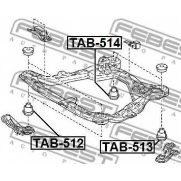 Втулка балки моста FEBEST TAB-514