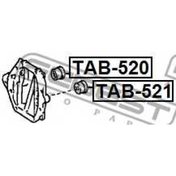 Втулка, амортизатор FEBEST TAB-521