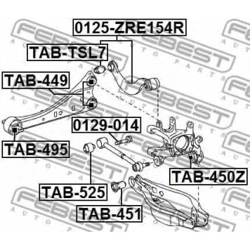 Подвеска рычага независимой подвески колеса FEBEST TAB-525
