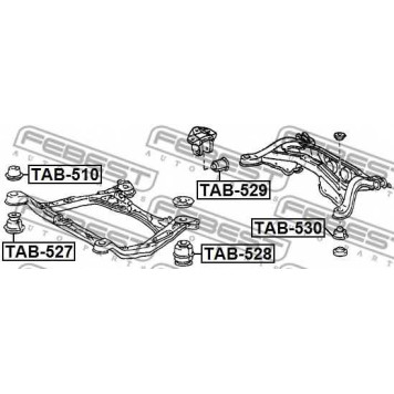 Втулка балки моста FEBEST TAB-527
