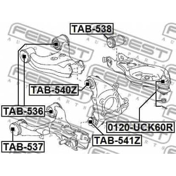 Подвеска рычага независимой подвески колеса FEBEST TAB-536