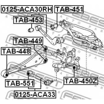 Подвеска рычага независимой подвески колеса FEBEST TAB-551