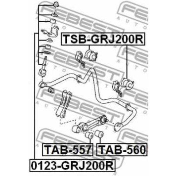 Подвеска рычага независимой подвески колеса FEBEST TAB-557-1