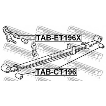 Втулка листовой рессоры FEBEST TAB-CT196-1
