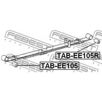 Втулка листовой рессоры FEBEST TAB-EE105R-1