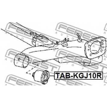 Втулка балки моста FEBEST TAB-KGJ10R