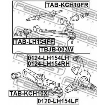 Подвеска рычага независимой подвески колеса FEBEST TAB-LH154FF-1