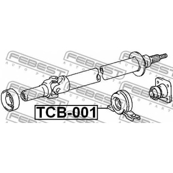 Подшипник, промежуточный подшипник карданного вала FEBEST TCB-001